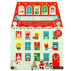 NEW Petit Collage Advent Calendar Christmas Holiday Countdown with 24 Items